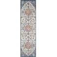 thumbnail image 1 of 7' x 9' Ivory or Navy Floral Distressed Indoor Area Rug, 1 of 3