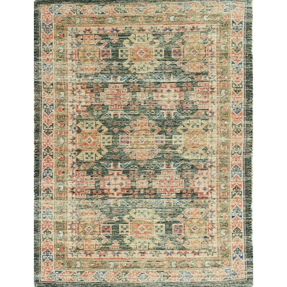 7' x 9'  Jute Charcoal Area Rug