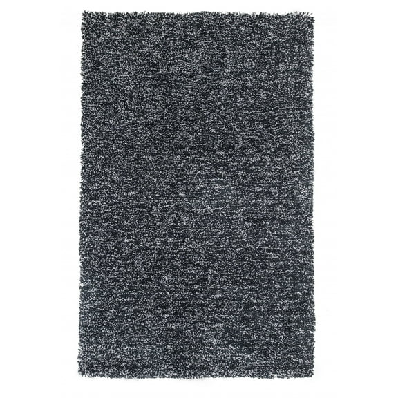 7' x 9'  Polyester Black Heather Area Rug