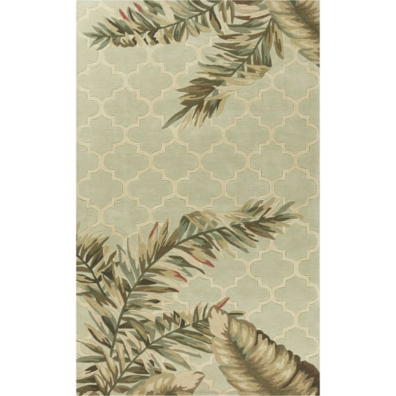 7' x 9' Wool Sage Area Rug