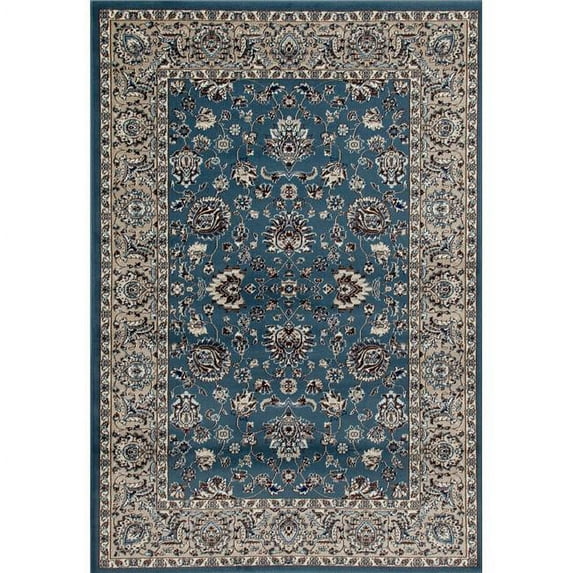 7 x 9 ft. Arabella Collection Accustomed Woven Area Rug, Medium Blue