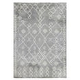 thumbnail image 1 of 7 x 9 ft. Gray & Ivory Geometric Shag Rectangle Area Rug, 1 of 1