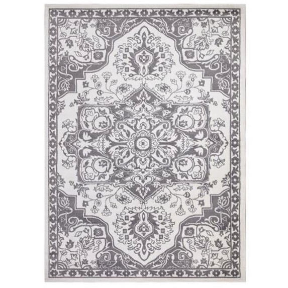 7 x 9 ft. Vintage Medallion Area Rug, Ivory