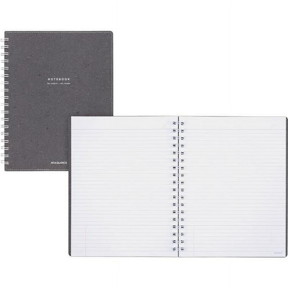 7 x 9 in. Young Professional Meeting Twin Wire Medium Notebook, Gray - 80 Sheets
