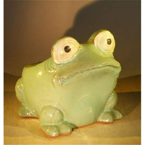 7 x 9 x 7.5 in. Frog Planter, Light Blue