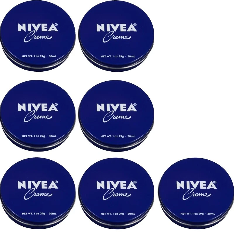 7 x Nivea Moisturizing Skin Creme Travel Size Cream for Hand Body Face, 1 oz.