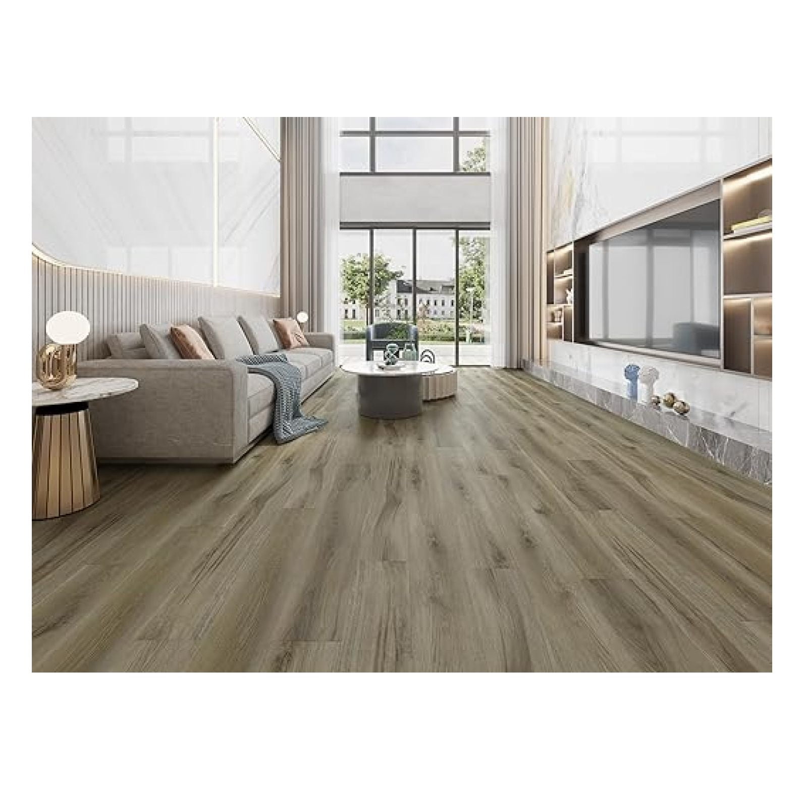 7 x inch Luxury Vinyl Flooring Click Lock Floating Floor, 23.9Square Feet, Edinburgh
