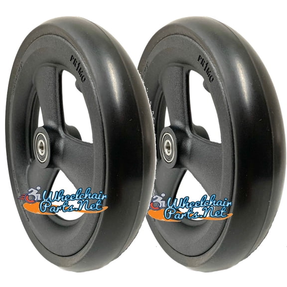 7"x1" Composite Wheel With Polyurethane Tire with 5/16" bearings. Price is a set of 2