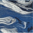 thumbnail image 1 of 7'x10' Blue Beige Machine Woven Marble Indoor Area Rug, 1 of 4