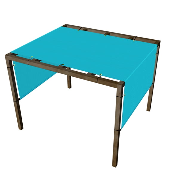 7'x10' Light Green Outdoor Sun Shade Panel Universal Pergola Replacement Cover Canopy with Grommets Weight Rods Sun Block Cover