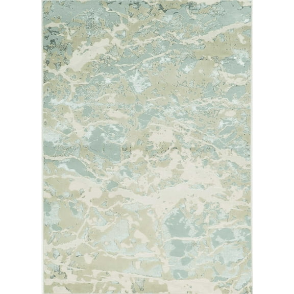 7'x10' Sand Grey Machine Woven Abstract Indoor Area Rug