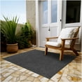 thumbnail image 1 of 7'x10' Soft Indoor/Outdoor Hobnail Style Area Rugs. Lightweight and Flexible for Easy Cleaning and Transport (Color: Black Ice), 1 of 8
