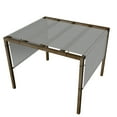 thumbnail image 1 of 7'x5' Pergola Replacement Cover Canopy Sun Shade Screen Panel with Gromets Weighted Rods for Patio Deck Backyard Hollow out Light Grey, 1 of 5