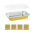 thumbnail image 1 of 7"x5" Sturdy Aluminum Foil Pans & Lids (Set Of 20) | Heavy-Duty 20-Ounce Aluminum Foil Jars | Multi-Purpose Pots And Pans For Grilling, Ovens, And Microwaves, 1 of 7