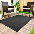 thumbnail image 1 of 7'x8' Indoor - Outdoor Area Rugs and Runners Constructed with Superior PET Fiber Made from 100% Purified Recycled Bottles (Color: Black Ice), 1 of 8