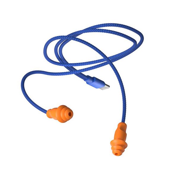 70/100/120cm Cable Labor Protections Reduction Earphone USB C Port Earbuds Factory Industrial Work Earbuds