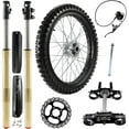 thumbnail image 1 of 70/100-19 Front Wheel Tire with 15mm Bearing & Brake Master Caliper & Rim Axle & 45mm/48mm Fork Shock Absorber and Triple Clamp Handlebar Riser Set for Pit Pro Trail Dirt Bike, 1 of 8