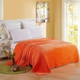 thumbnail image 1 of 70*100Cm Solid Color Fleece Blanket, Orange, 1 of 7