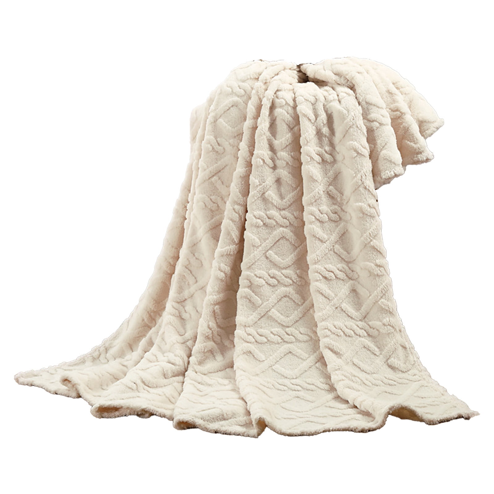 70*100cm Super Soft Warm Solid Warm Plush Fleece Blanket Throw Rug Sofa