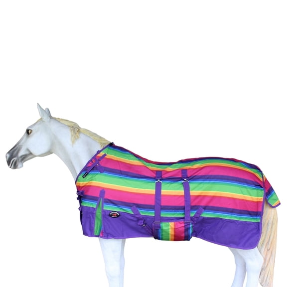 70" 1200D Turnout Lightweight Bellyband Rain Horse Winter Blanket Sheet  390B