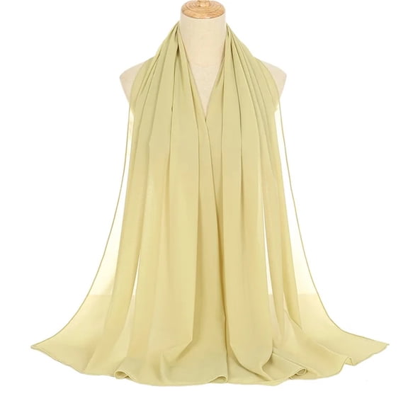 70*180cm Chiffon Hijab Shawls Scarf Women Solid Color Head Wraps Scarves Ladies Foulard Femme Veil
