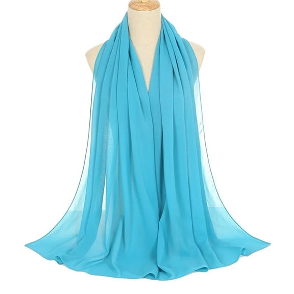 70*180cm Chiffon Hijab Shawls Scarf Women Solid Color Head Wraps Scarves Ladies Foulard Femme Veil