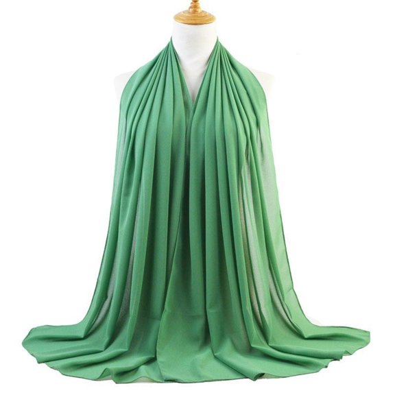 70*180cm Chiffon Hijab Shawls Scarf Women Solid Color Head Wraps Scarves Ladies Foulard Femme Veil