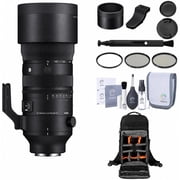 Sigma 70-200mm f/2.8 DG DN OS Sports Lens for Sony E, Bundle with Filter Kit, Lens Cap Tether, Cleaning Kit and Cleaning Cloth