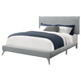 thumbnail image 1 of 70.25" x 87.25" x 47.25" Grey Foam Solid Wood Linen Queen Size Bed, 1 of 4