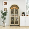 70.28" Tall Arched Kitchen Pantry Modern Farmhouse Kitchen