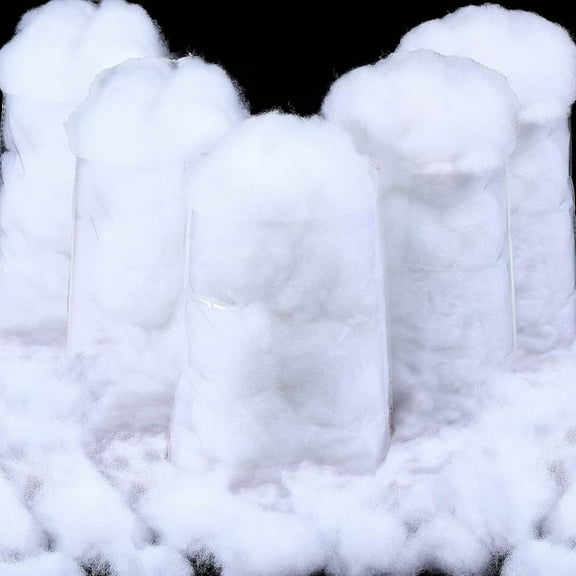 70.55 Ounce/ 2000 G Fake Clouds Snow Decoration Artificial White Cloud Fiber Faux Fluffy Snow Indoor Soft Artificial Fake White Cotton Winter Craft Decor Christmas Tree Village Displays
