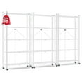 thumbnail image 1 of 70.7" H Metal Storage Shelves, 5 Tier Folding Shelf on Wheels, Heavy Duty, No Assembly, Rolling, Collapsible Rack Unit for Kitchen, Basement, Pantry (White,3 Pack), 1 of 8
