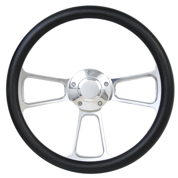 70-79 Ford Ranchero 14" Billet Half Wrap Steering Wheel Black