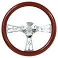 thumbnail image 1 of 70-79 Ford Ranchero 14" Wood Billet Polished Steering Wheel Set Adapter & Horn, 1 of 1