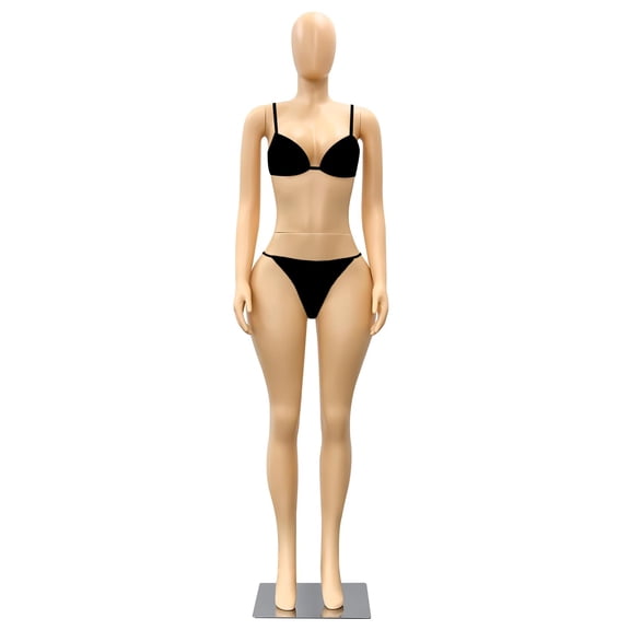 70.8" Full Body Female Mannequin, Lifelike Human Body Model, Brazilian Style Display Mannequin with Adjustable Arms - Removable Torso Stand - Metal Base for Sewing Fashion Showroom or Retail