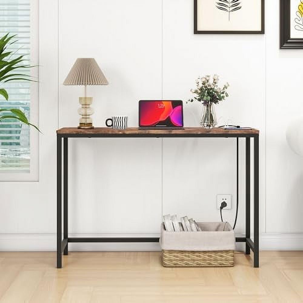 70.8 Inch Console Table with USB Ports, Sofa Table with Charging ...