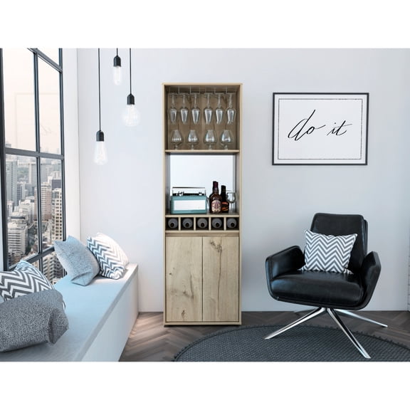 70.8" High Bar Cabinet - Tall and Functional for Your Bar Needs