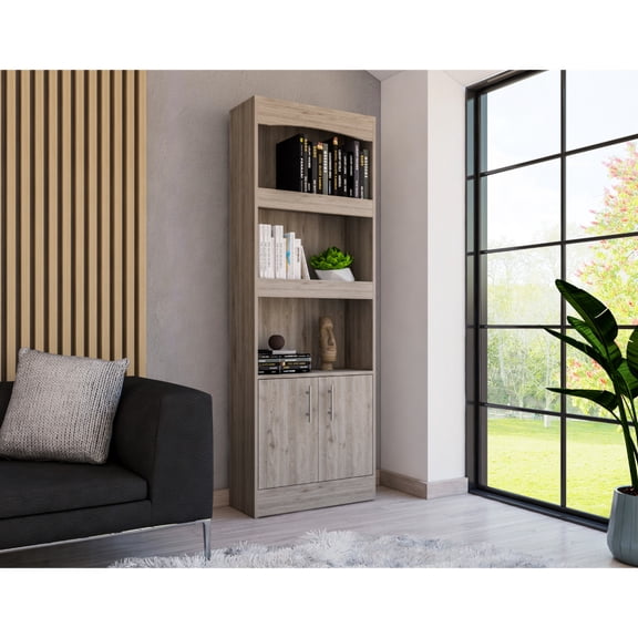 70.8 - Inch High Three - Shelf Double Door Bookcase | In Art Studios, Holds Art Supplies