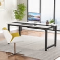 thumbnail image 1 of 70.8"  Large Computer Desk Conference Table with Thicken Frame White/Black, 1 of 5