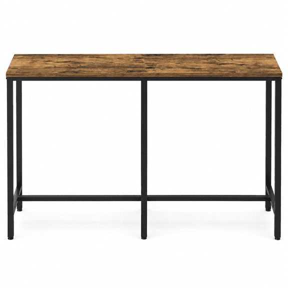70.8" Long Bar Table, Counter Bar Height Table, High Top Table, Rectangular Hightop Bar Pub, for Kitchen, Living Room, Entryway, Rustic Brown and Black