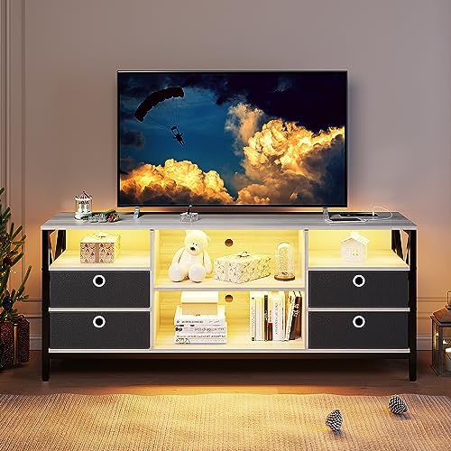 70.8” TV Stands for Living Room Entertainment Center with 3 Color