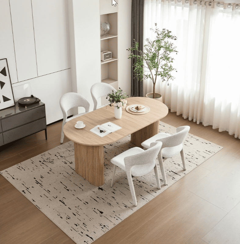 70.8" Dining Room Table Set for 4, Rectangle Modern Farmhouse Kitchen ...