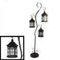 thumbnail image 1 of 70.8 in. Rustic Brown & Black Pillar Candle Holder Tree With 3 Decorative Lanterns, 1 of 1