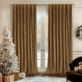 thumbnail image 1 of 70*84 inch 1 Panels Pinch Pleated Velvet Curtains for Home, Gold Brownout Heat Blocking Window Curtains for Bedroom,Living room,Office,Gold Brown, 1 of 1