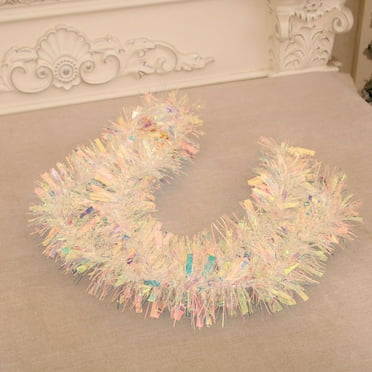 70.86 Inch Christmas Tinsel Garland Strip Garland Xmas Party Metallic Tinsel Twist Garland Glitter Christmas Tree Hanging Wreath Decor for Holiday Outdoor Home