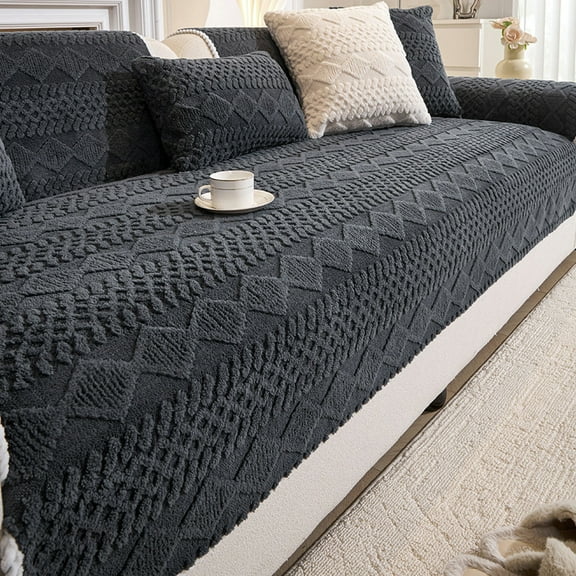 70.86 x 27.55 Inch Washable Non-Slip Sofa Cover, Soft Plush Couch Protector for 3 Seater Sofas, Thick and Durable Furniture Protector, Multicolor Design