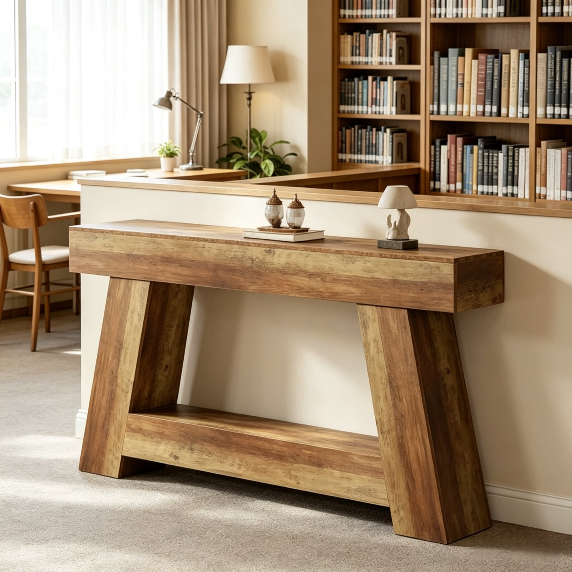 70.87" Farmhouse Console Table, 2-Tier Sofa Table with Open Storage Shelf for Entryway