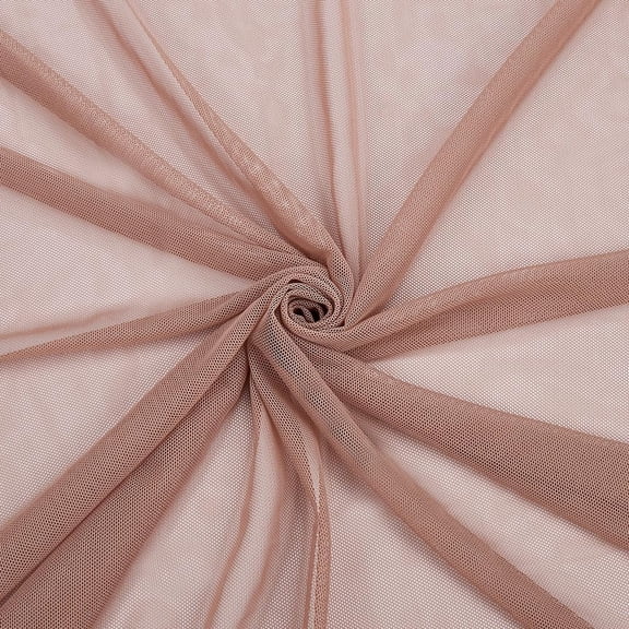 70.87 Inch Brown Netting Mesh Fabric Soft Voile Solid Sheer Tulle Fabric by The Yard Breathable Polyester Stretch Elastic Net Fabric Bulk for Sewing Making Crafts Dress Home Decor Diy Supply