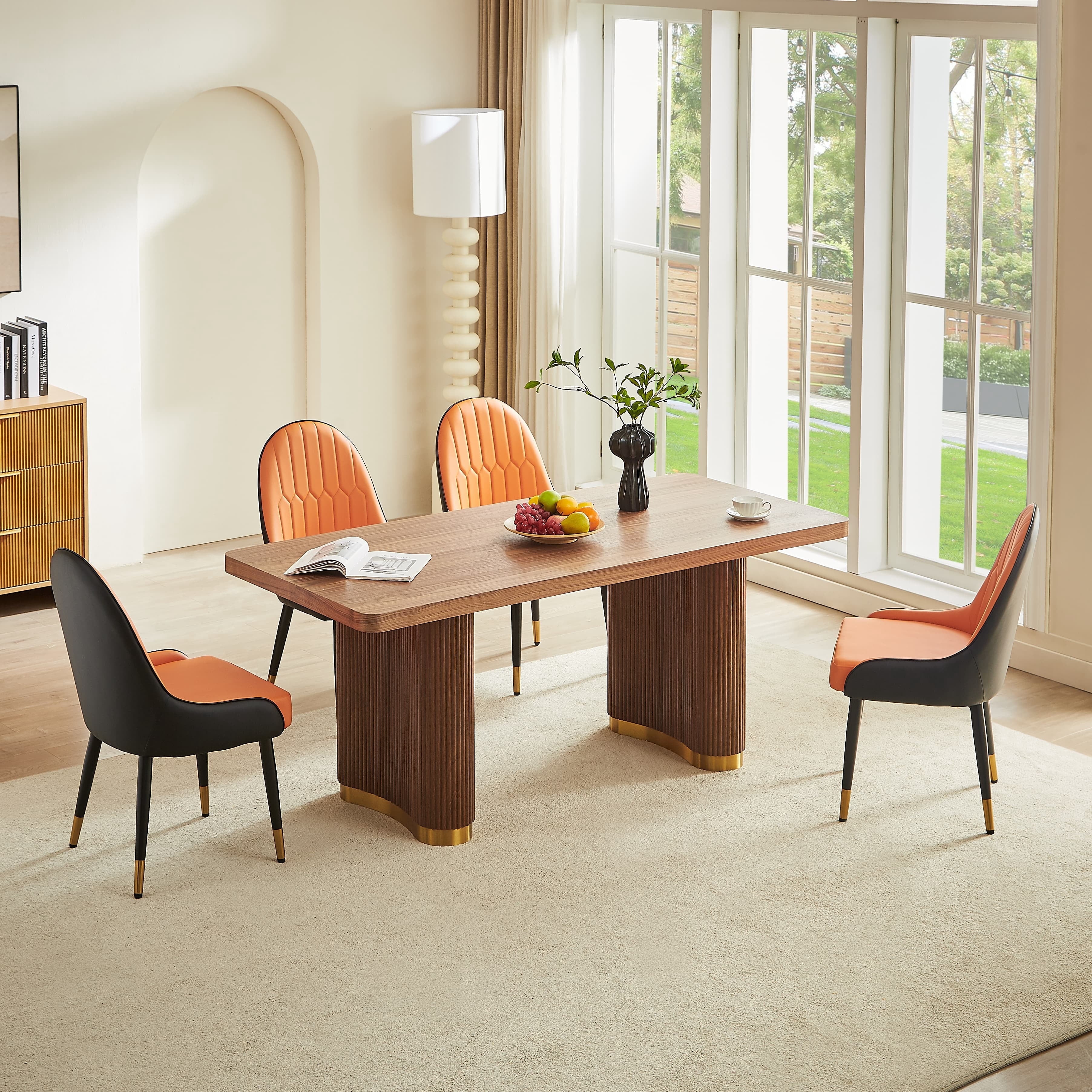 Dining Table With Rounded Edges 70.87