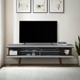 thumbnail image 1 of 70.87 in. Grey Wood TV Stand with 5 Storage Shelves Fits TV's up to 75 in., 1 of 7